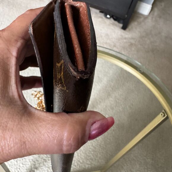 Louis Vuitton Portefeuille Sarah Monogram Long Wallet Brown Authentic with Chain - Picture 9 of 15